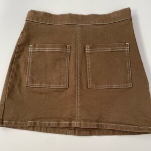 Oak + Fort Green Cargo Mini Skirt